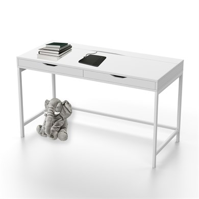 Dekorex CLM106-Beyaz Metal Ayaklı Çalışma Masası
